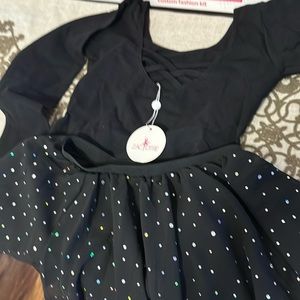 Zaclotre girls, leotard, black, with a adorable skirt
